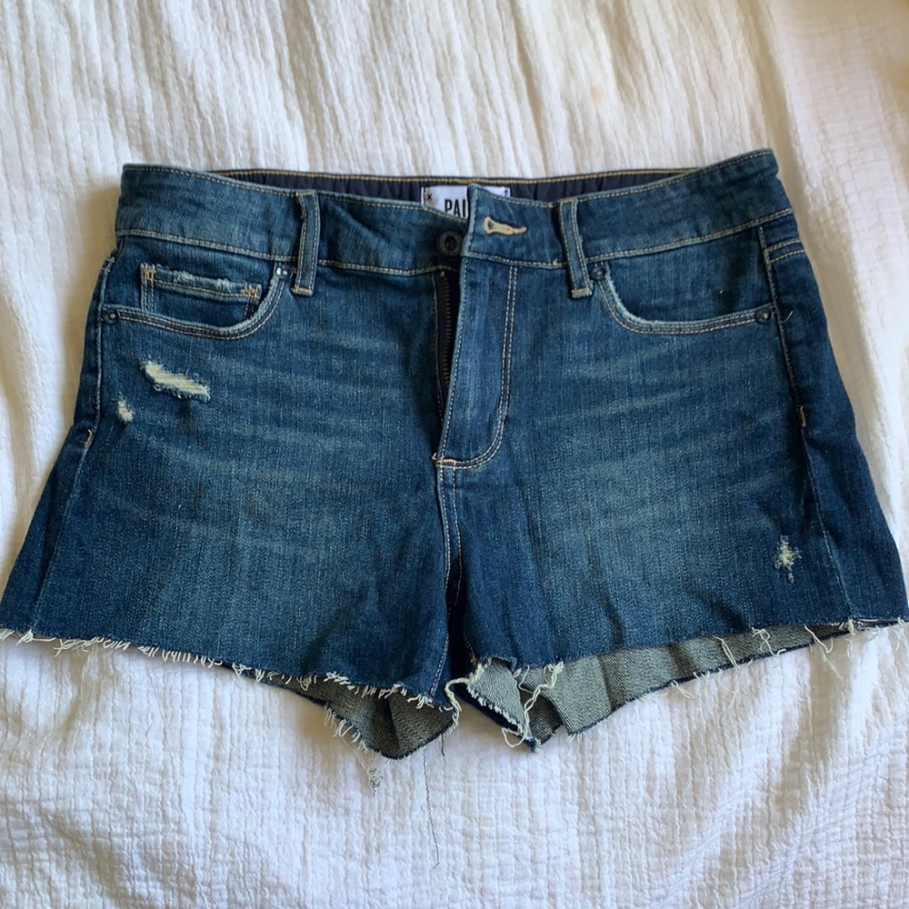 Dark denim cut off shorts